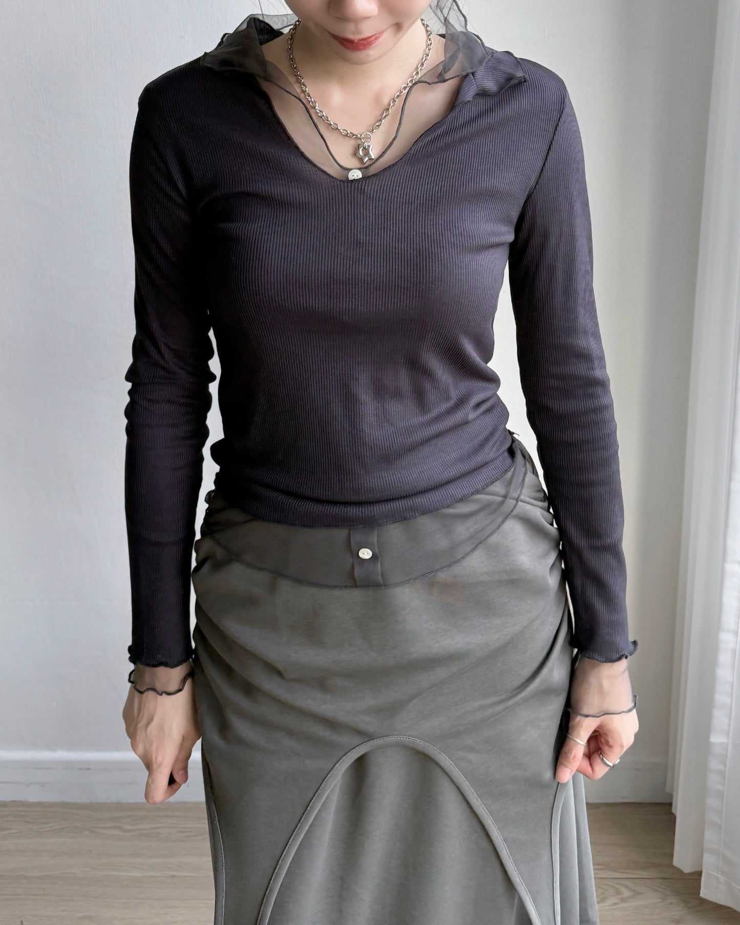 TP549 Twin Veil Set - Gray | Charcoal