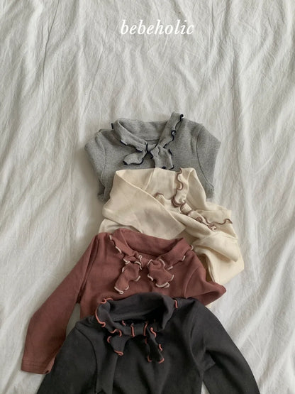 🍪Bebeholic 領結小上衣 - Ivory | Pink | Gray | Charcoal