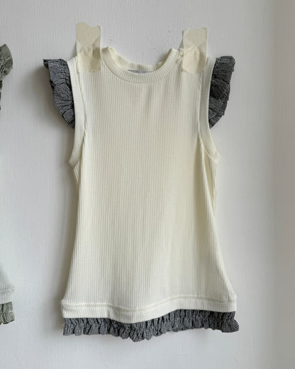 VT300 Checkered Vest - Mint | Brown | White