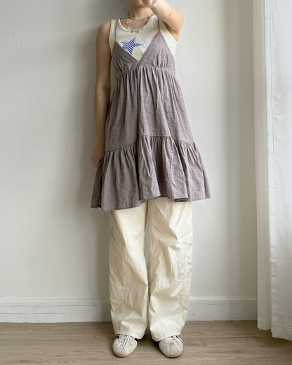 VT307 Star Ribbed Sleeveless - Gray | Butter