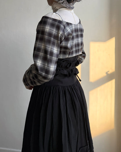 DS286 鈕扣多種穿法OPS - Ivory | Black