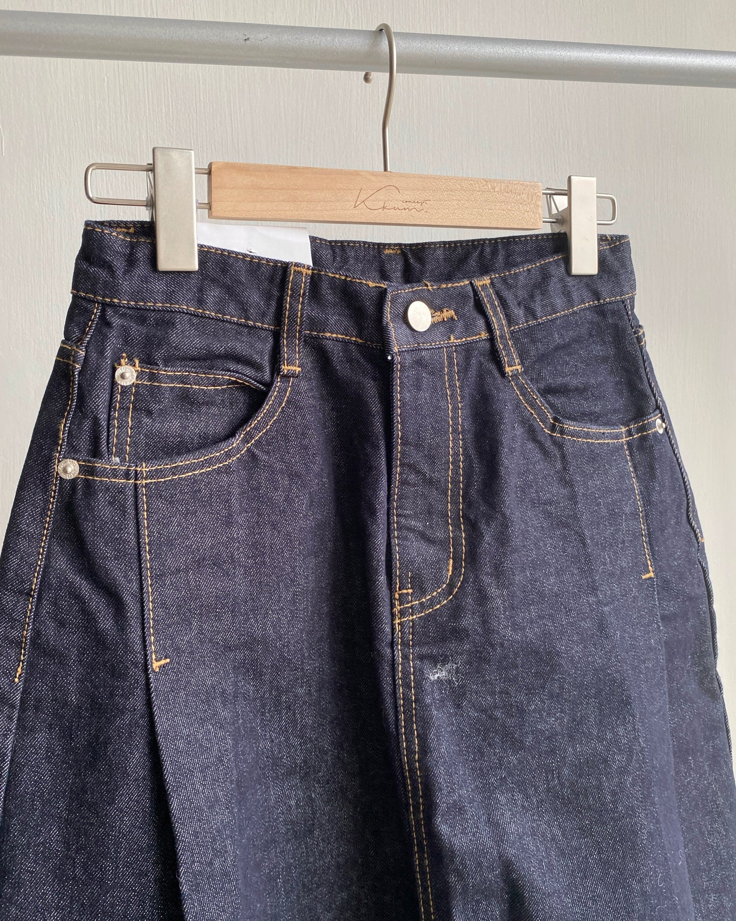 現貨 SK177 H-line Denim Skirt - Navy | Black