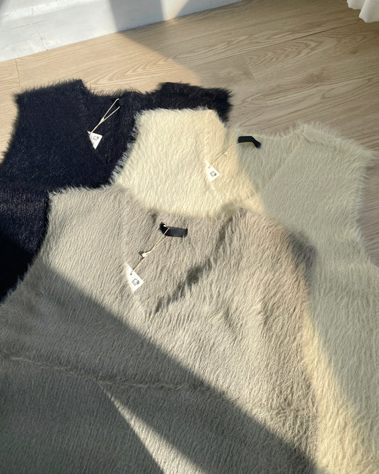 現貨 VT230 JP Shaggy Vest - Ivory | Gray | Black