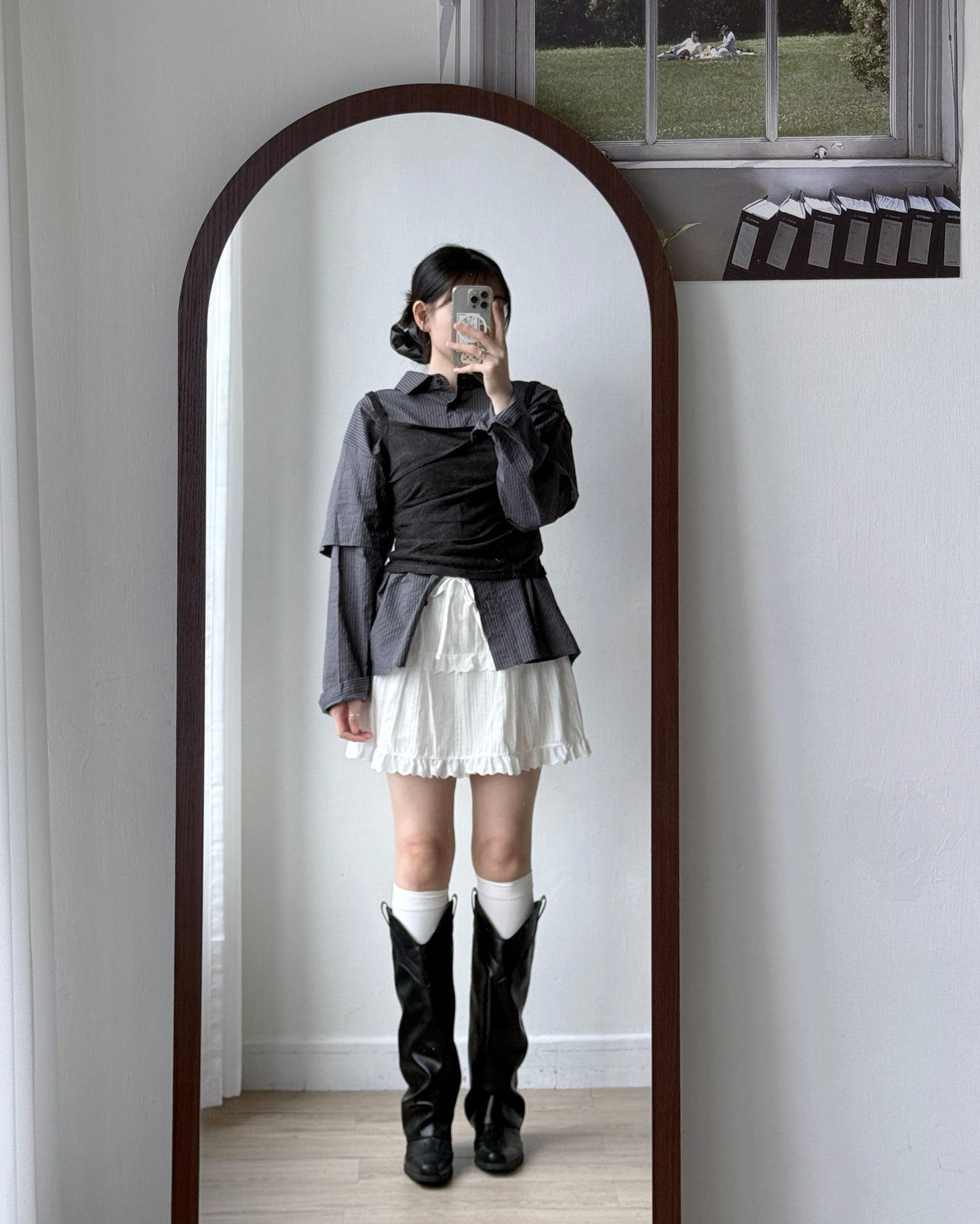 SK205 Tiered Skirt - White