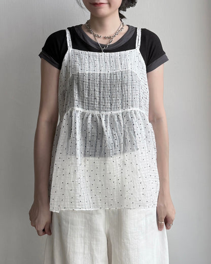 VT257 DotDot Vest - White | Charcoal