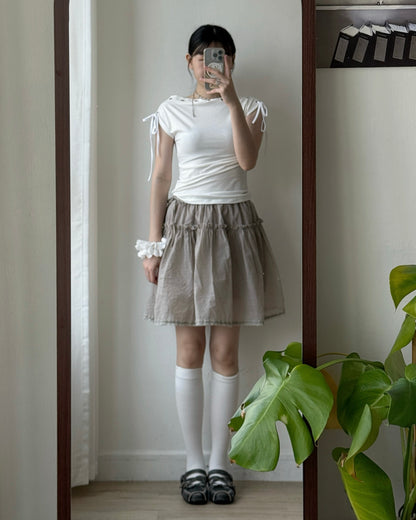 TP591 Eyelet Boat Neck Top - White | Gray | Black