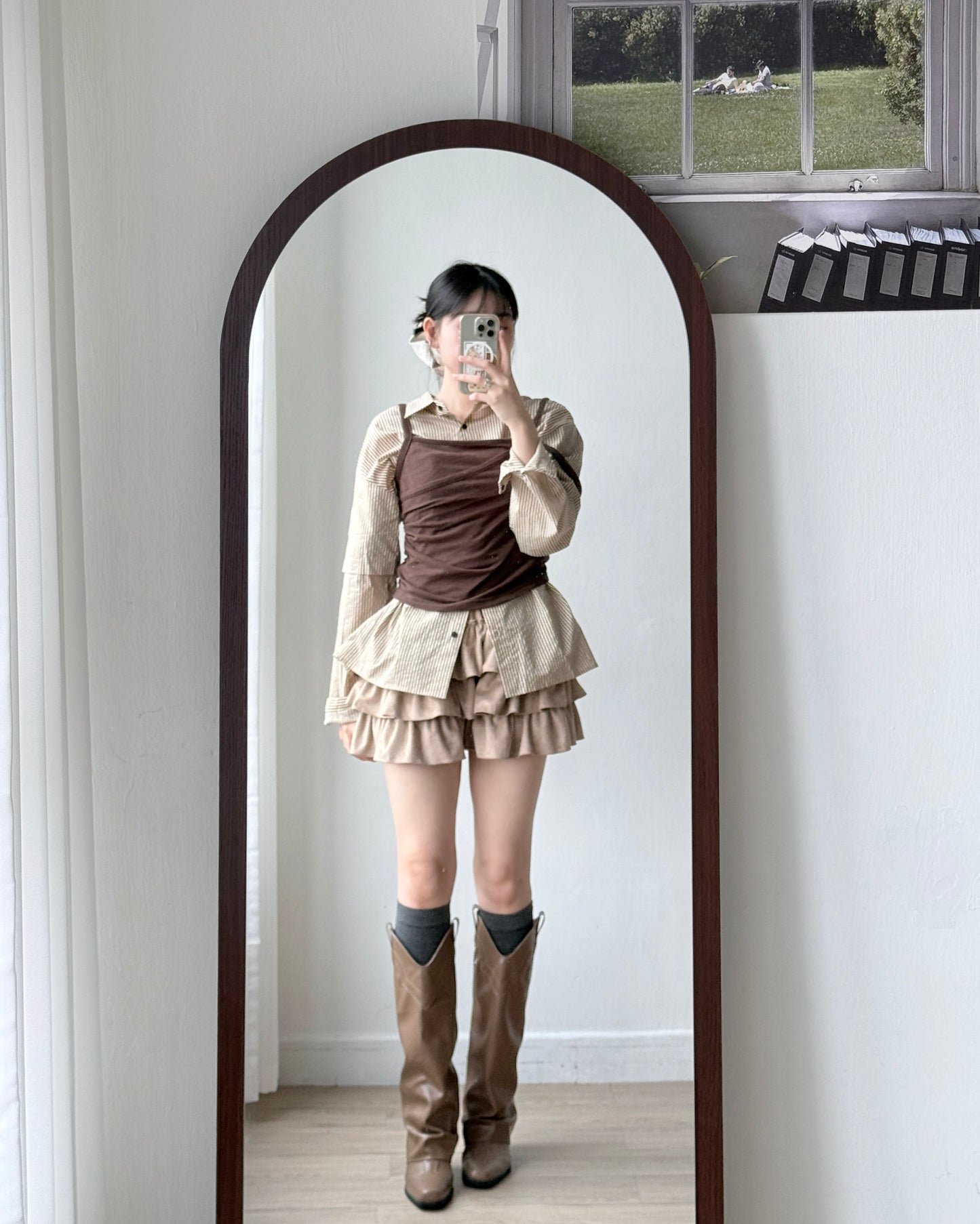 VT265 Asymmetric Vest - Brown | Dark Gray