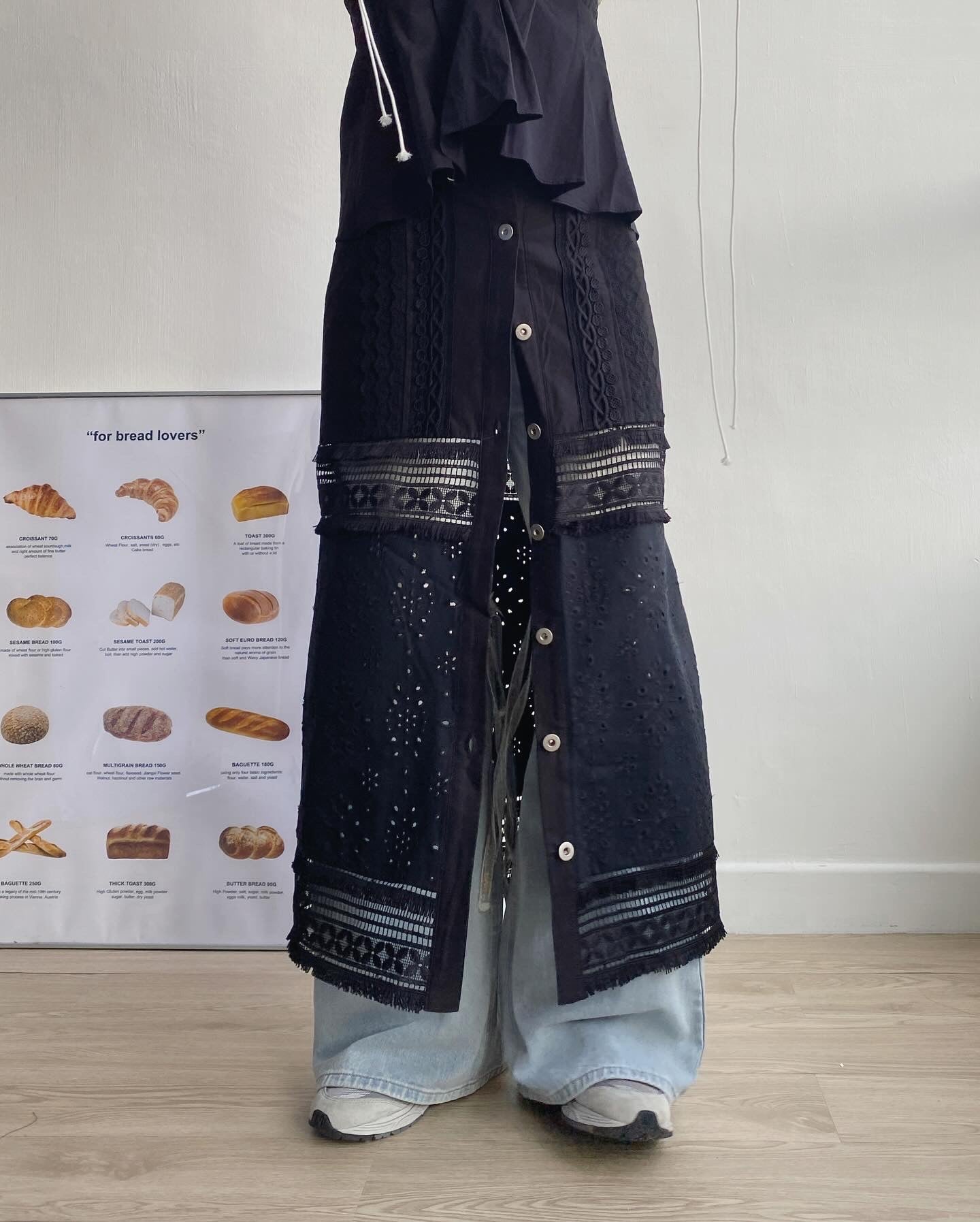 現貨 SK171 Button Lace Skirt - White | Black