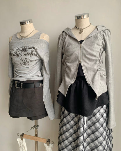 JK038 Casual Jacket - Gray | White | Black