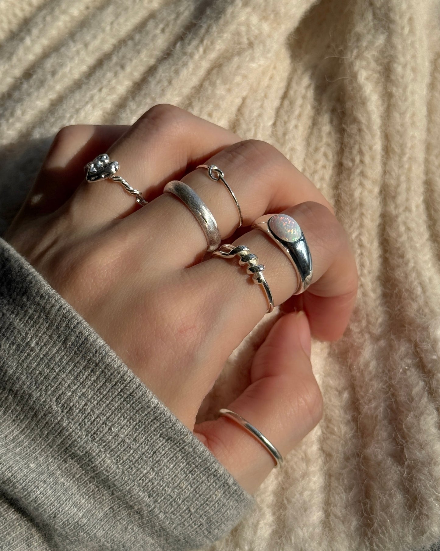 KA381 S925 Opal Ring