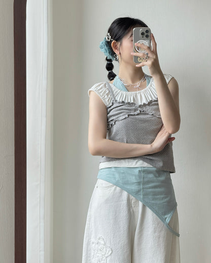 VT284 DotDot Vest - White | Gray