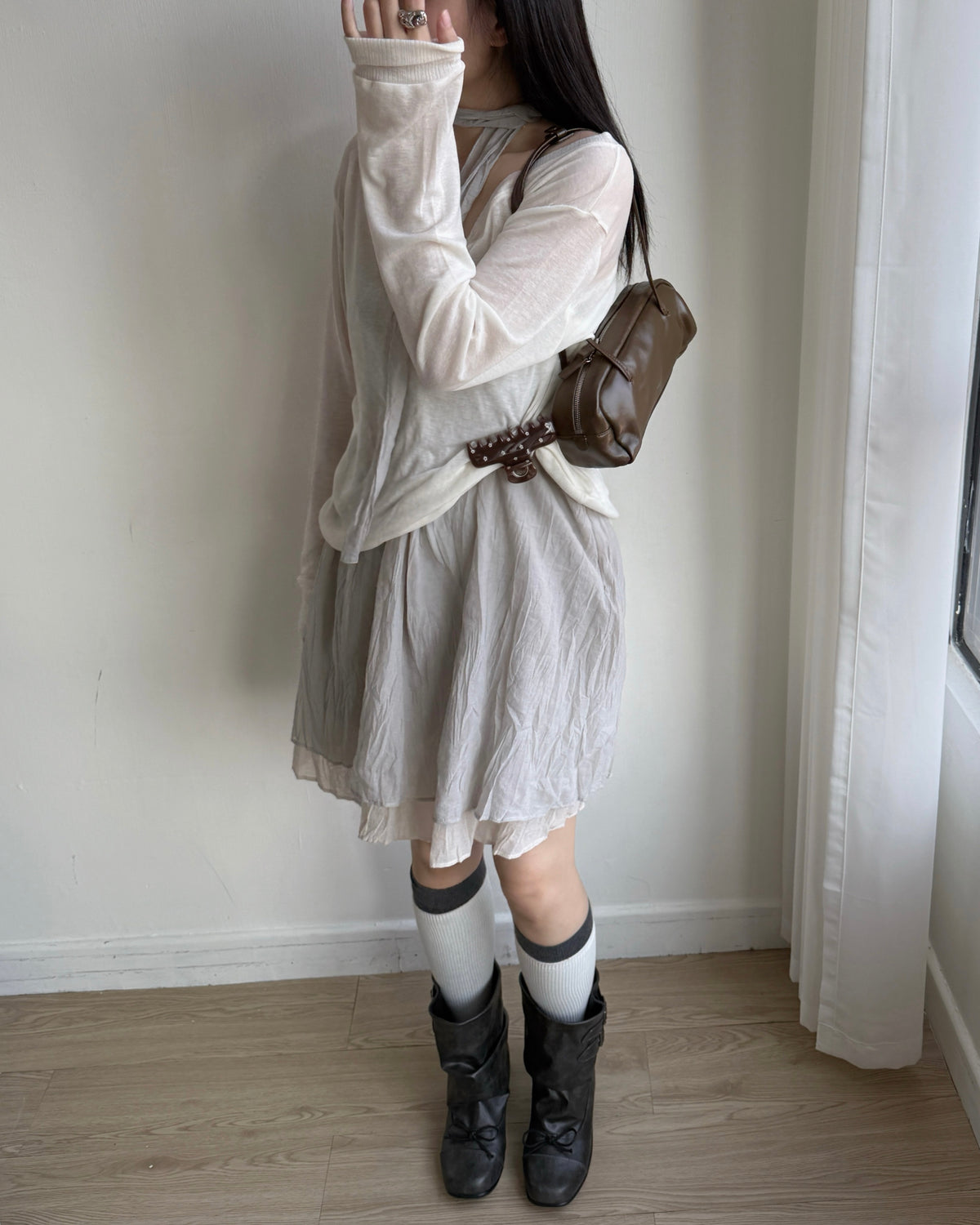 TP616 V-neck Button Sweatshirt - 6colour