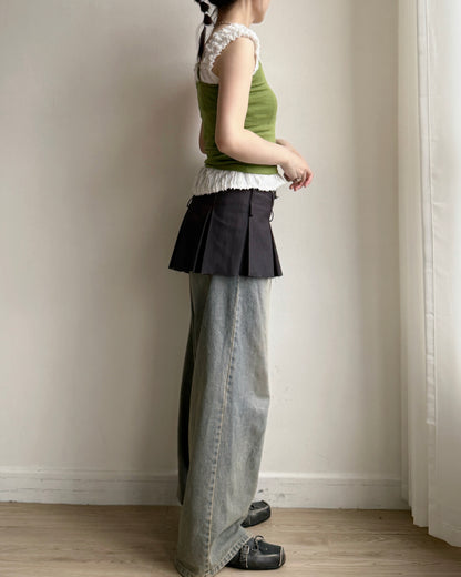 VT287 Ribbed Vest - Green | White | Black