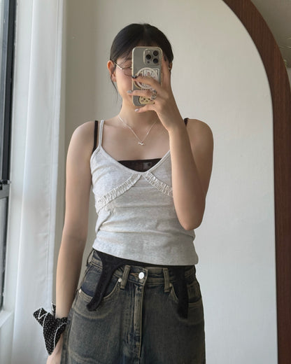 VT313 Frill Sleeveless - Gray | Blue | Purple | Black