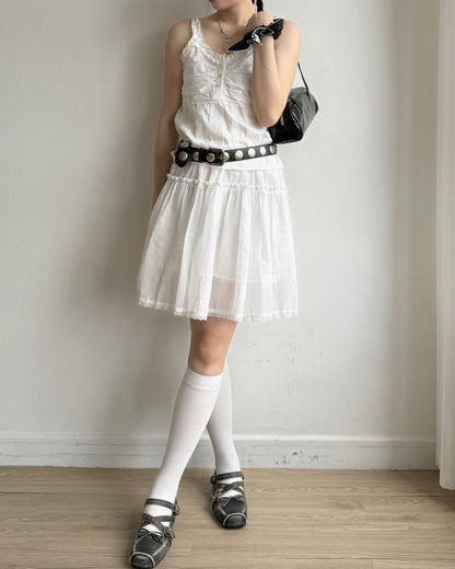 VT305 Candy Lace Vest - White | Black