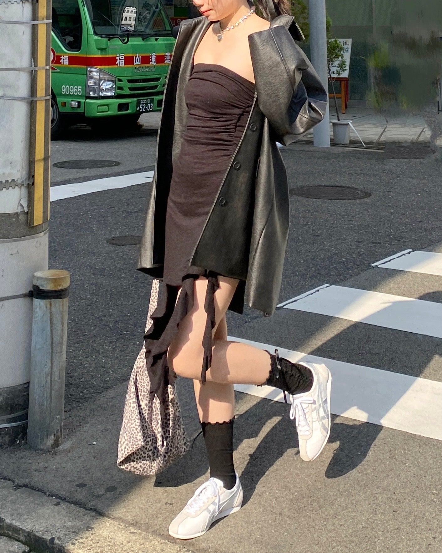 現貨 JK031 Aline PU Leather Jacket - Black