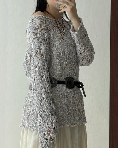 TP572 Mesh Knit - Ivory | Gray