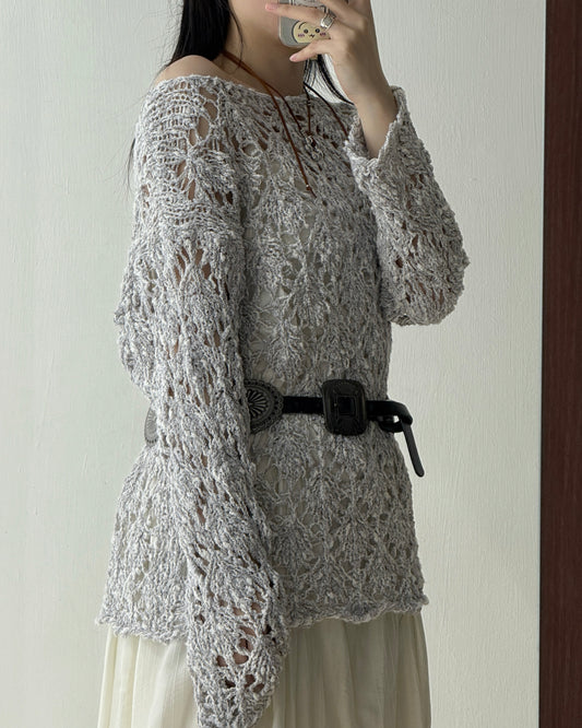 TP572 Mesh Knit - Ivory | Gray