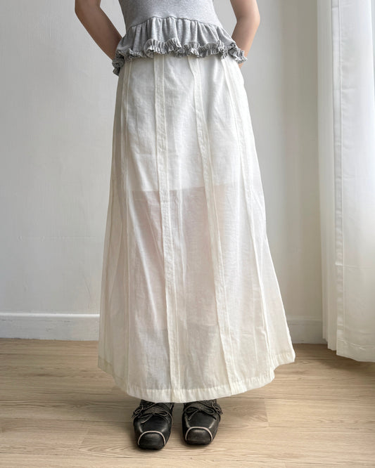 SK195 Dover Skirt - Ivory | Black