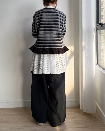 現貨 CD055 Heat Frill Cardigan - Navy | Black