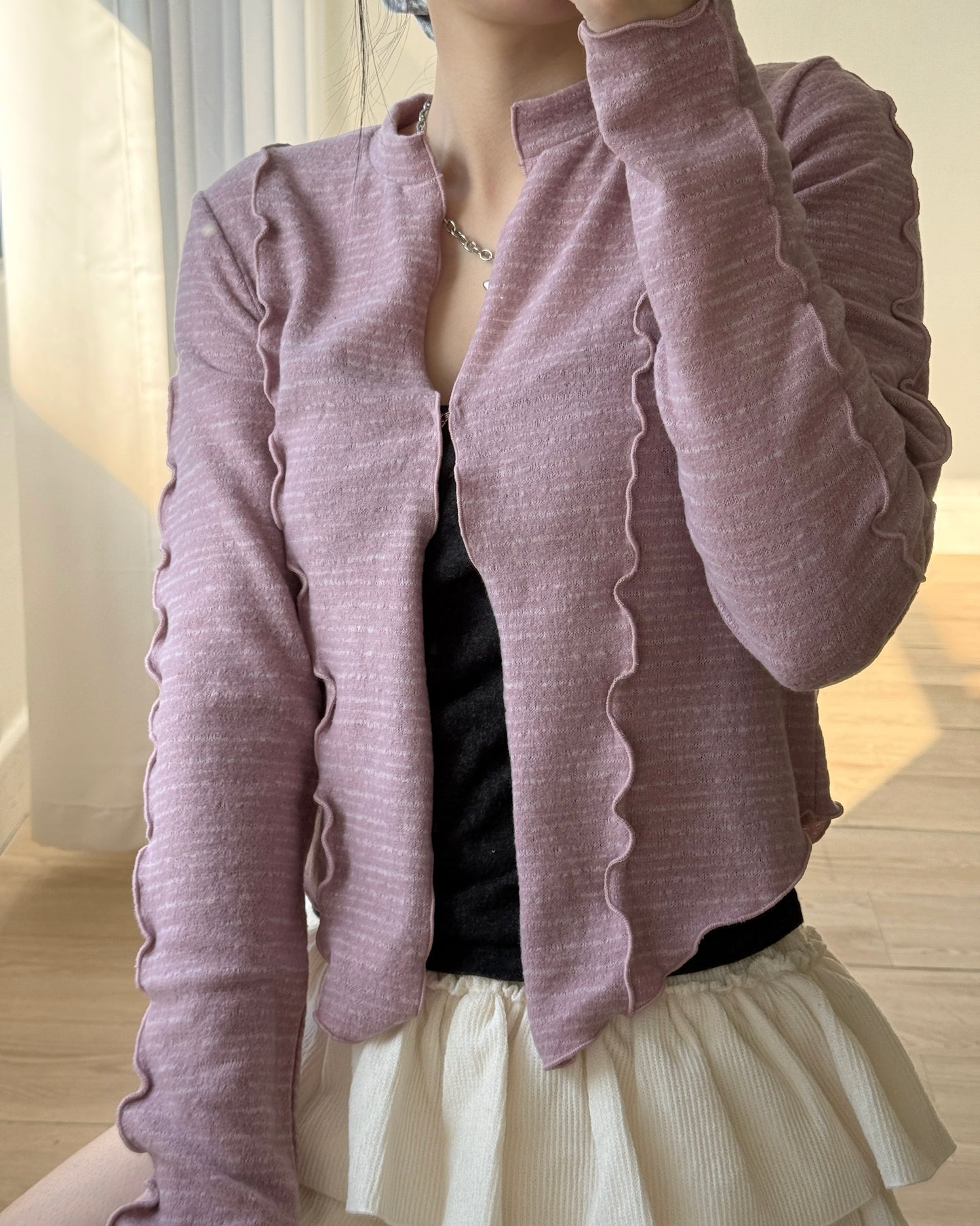 TP562 開叉微性感上衣 - Pink | Black