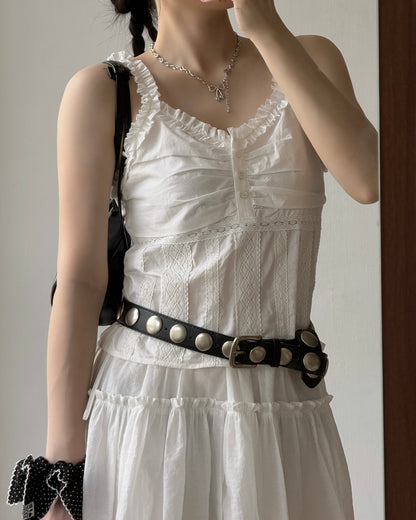 VT305 Candy Lace Vest - White | Black