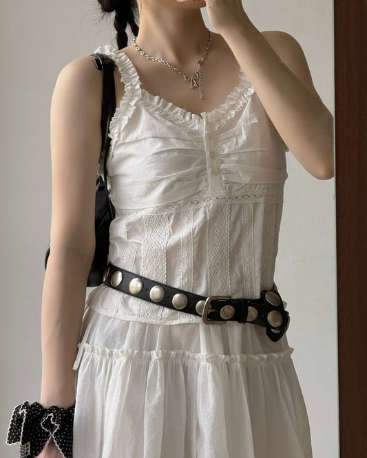 VT305 Candy Lace Vest - White | Black