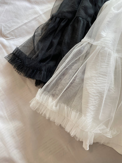 SK187 Mini Skirt - White | Black