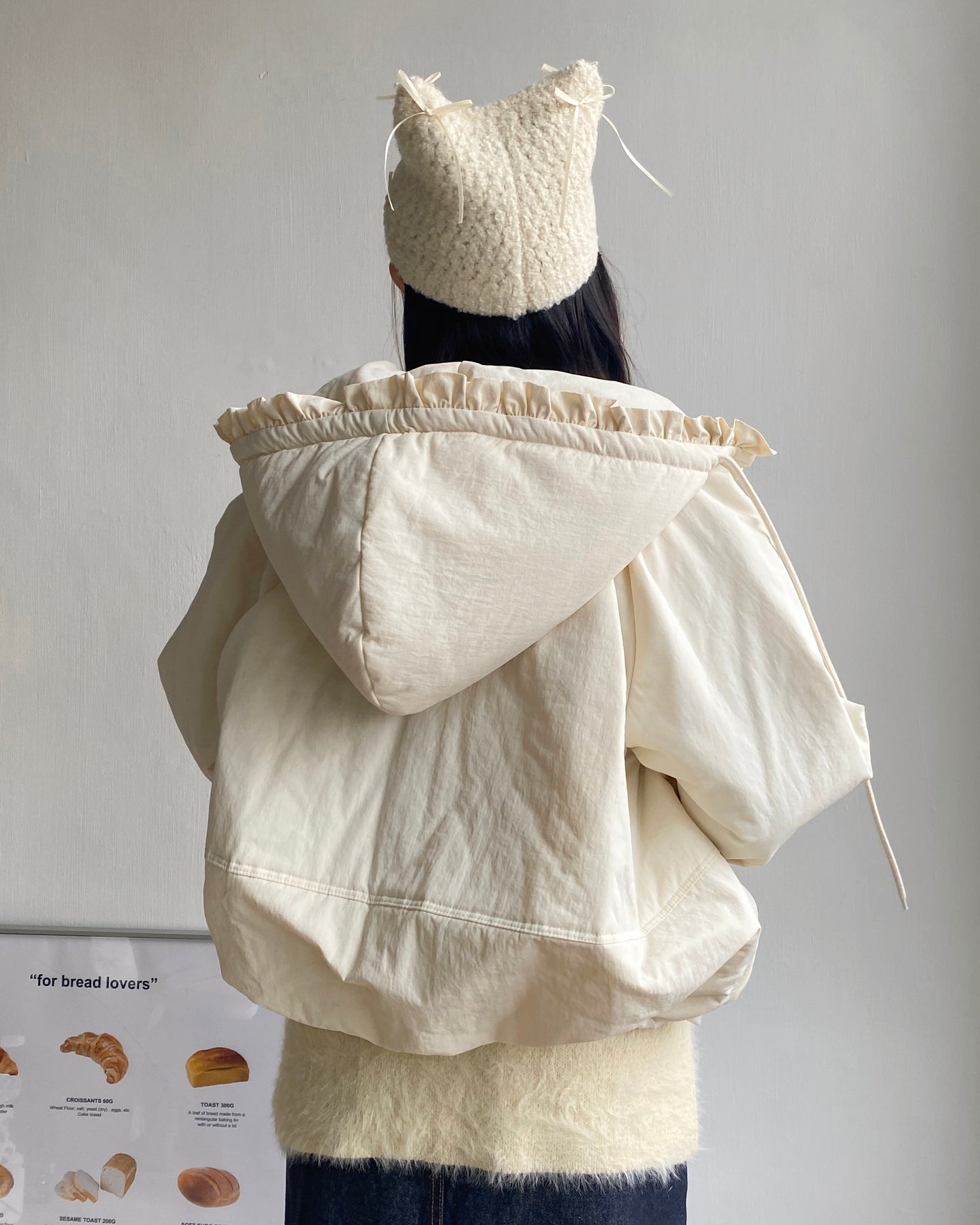 現貨 KA304 Ribbon Cat Hat - Ivory | Gray | Black