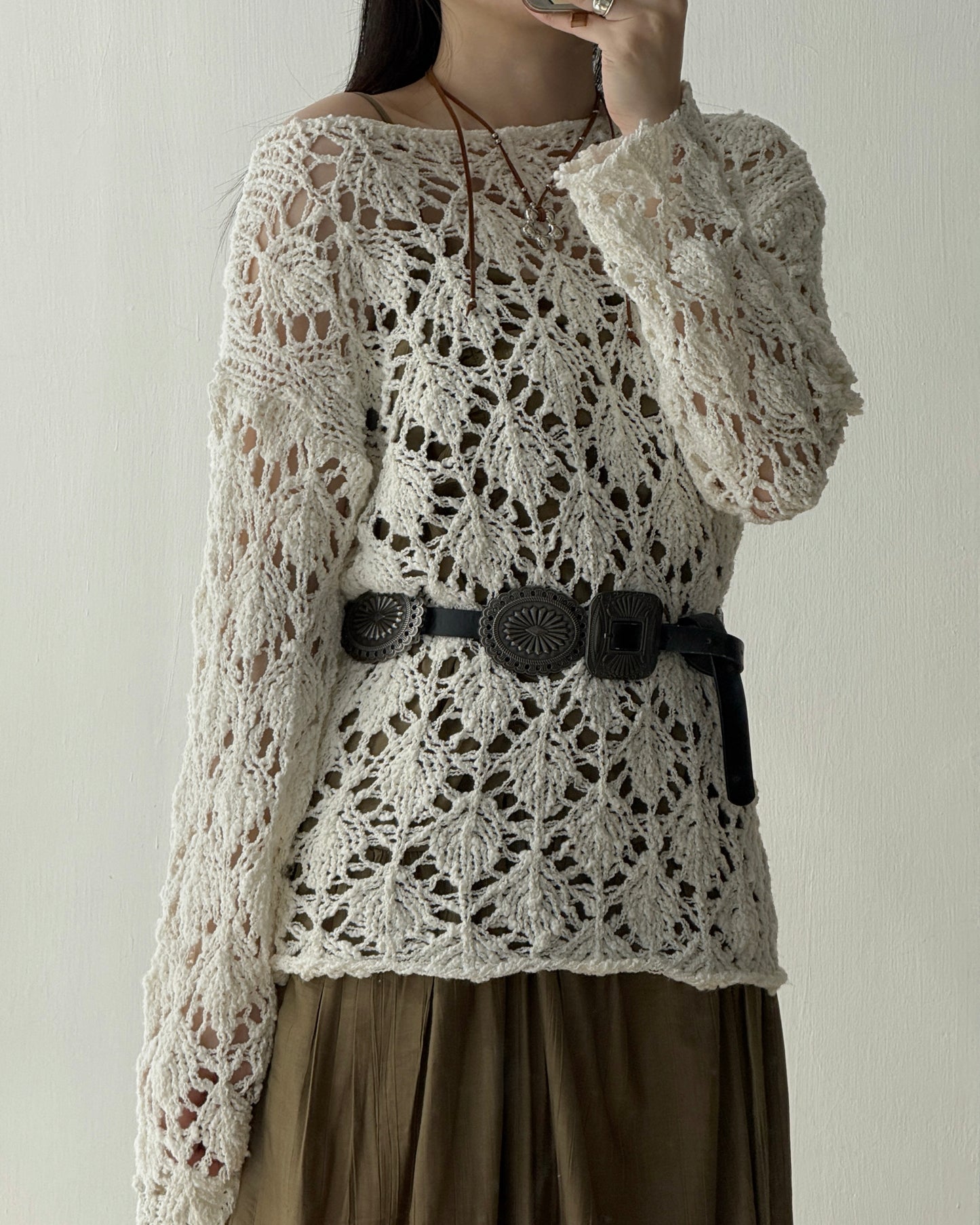 TP572 Mesh Knit - Ivory | Gray