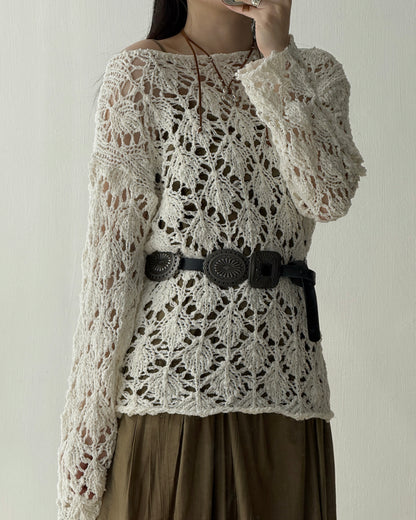 TP572 Mesh Knit - Ivory | Gray