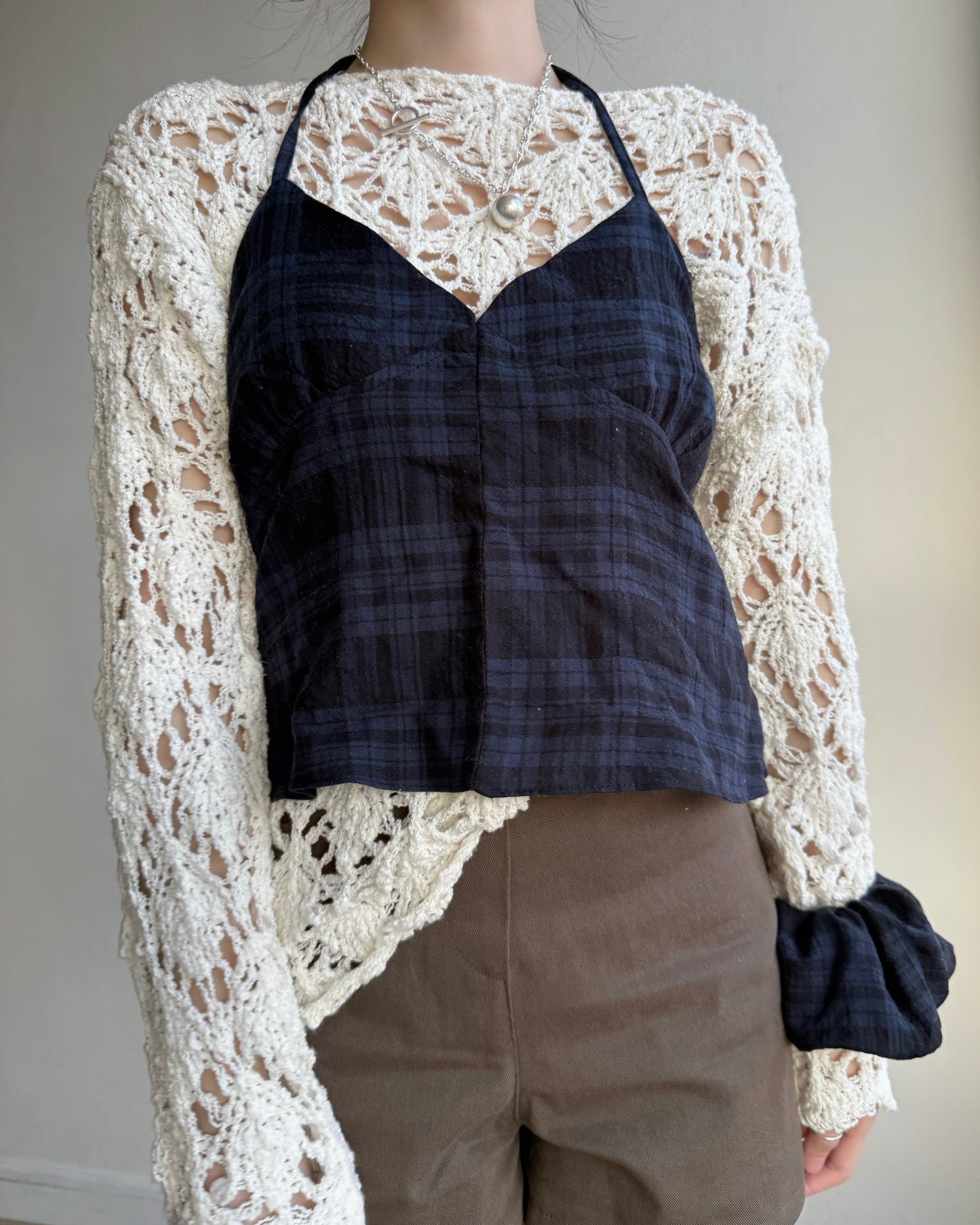 TP572 Mesh Knit - Ivory | Gray