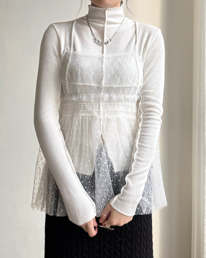 VT270 Lace Vest - Black