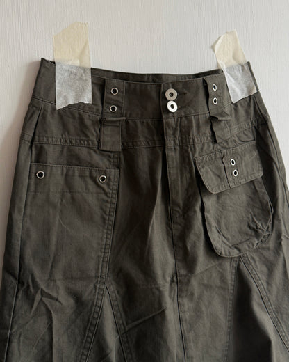 SK231 Cargo Pocket Skirt - Khaki | Black