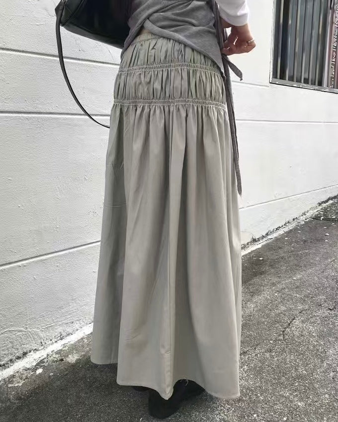 SK212 Maren Skirt - Beige | Charcoal