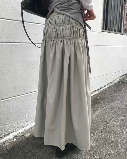 SK212 Maren Skirt - Beige | Charcoal