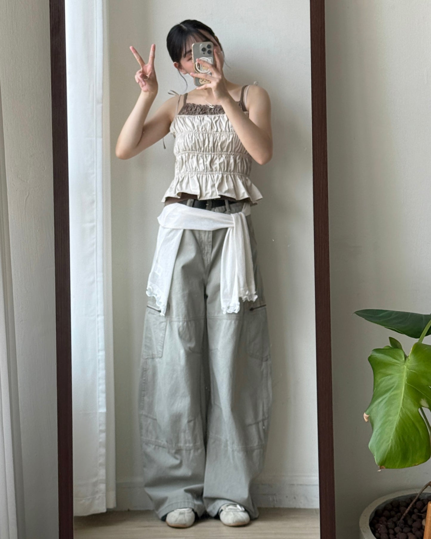 VT321 2way Shirred Layer Vest&Skirt - White | Black | Beige