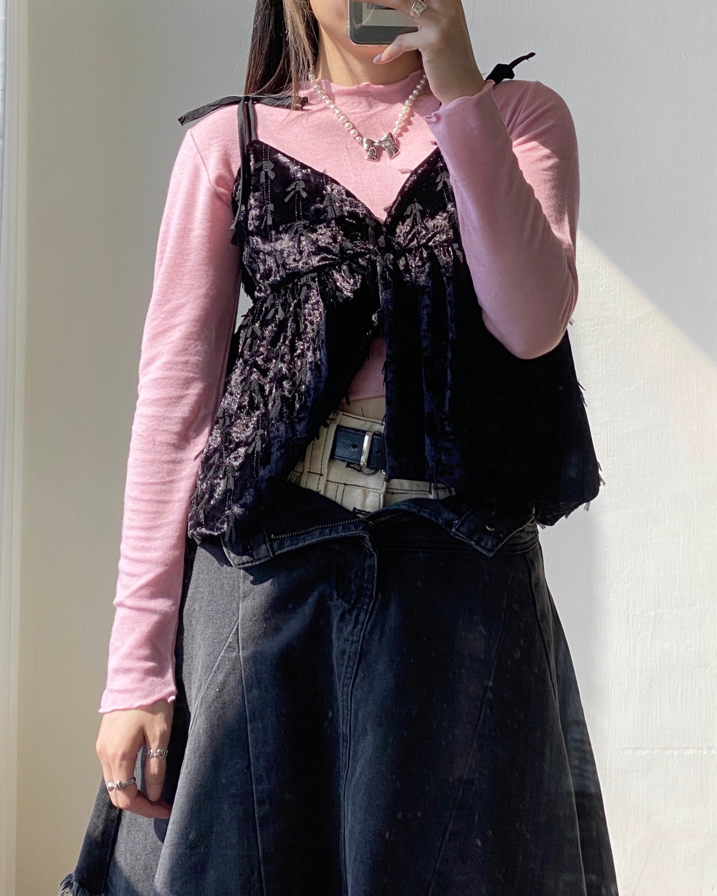 現貨 VT232 Ribbon Vest - Black