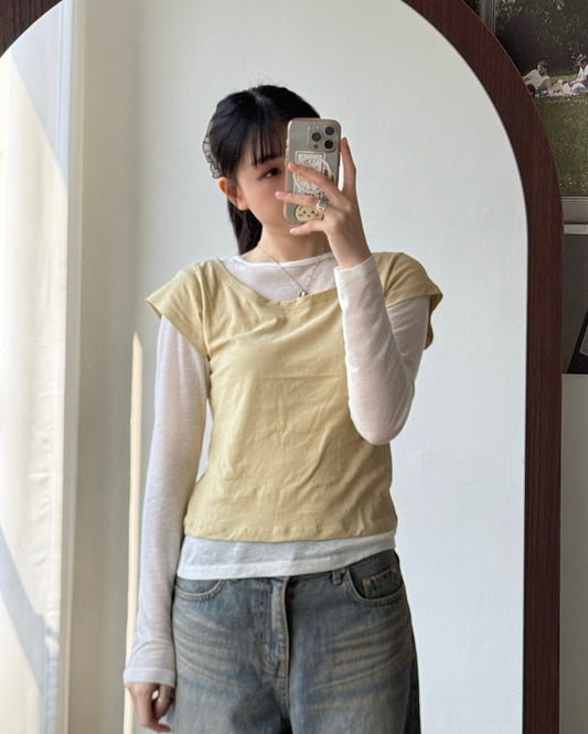 TP578 Edi Short TEE - White | Yellow | Pink | Gray | Blue | Khaki