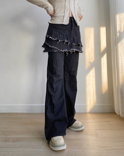 現貨 JN057 Bootcut Jeans - Black