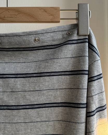 TP572 Striped Snap Top - Gray | Navy