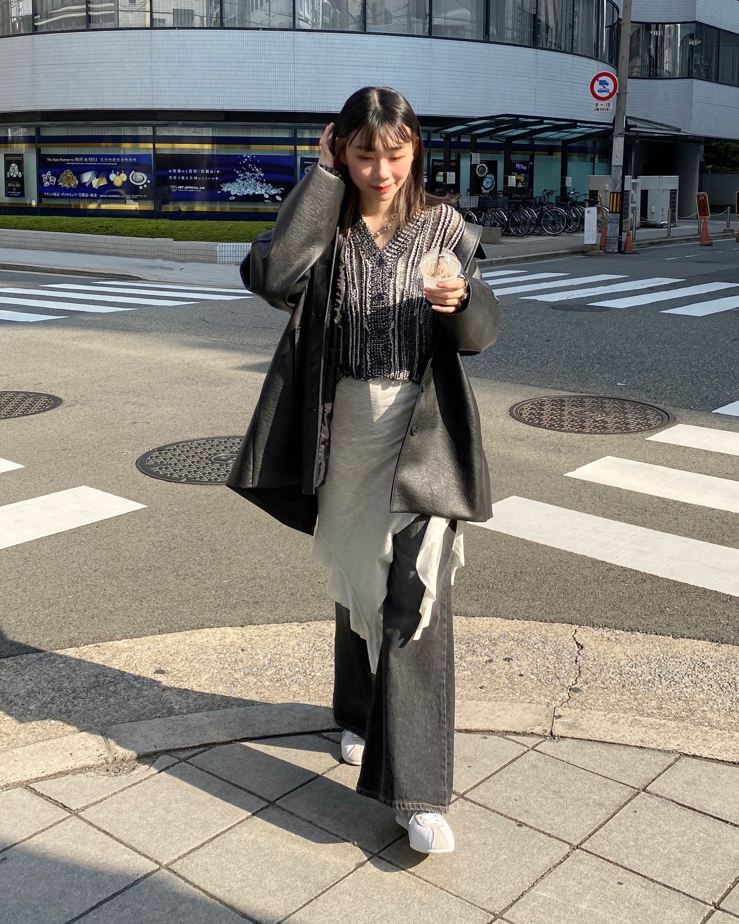 現貨 JK031 Aline PU Leather Jacket - Black