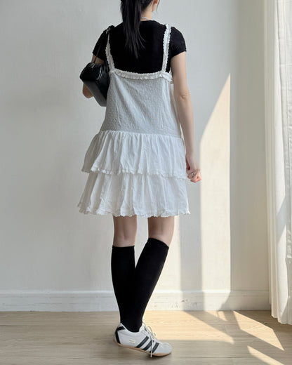 TP579 Floral Lace TEE - White | Black