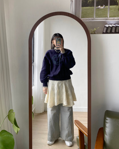 現貨 SK179 Twist Pattern 2Way Skirt - Ivory | Gray