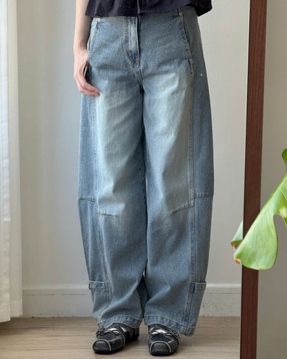 JN066 Button Wide Pants
