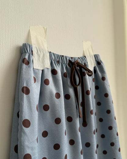 SK219 DotDot Skirt - Skyblue | Charcoal