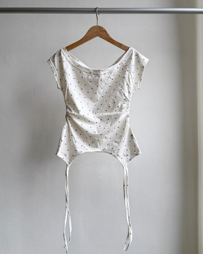 TP543 Star Shirring Top - White | Gray | Black