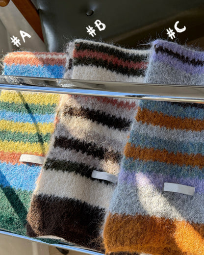 KA377 Wool Striped Muffler - 3colour