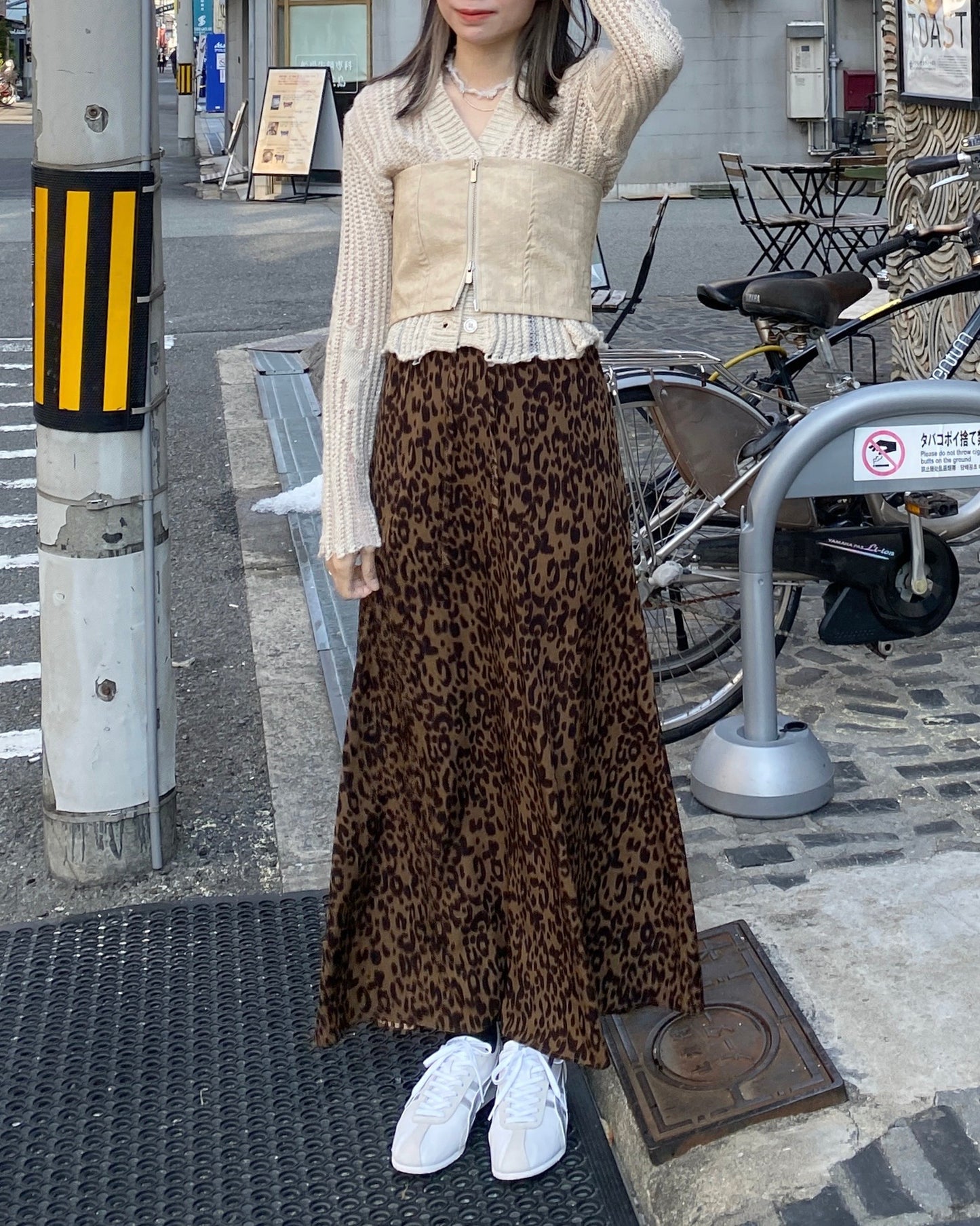 現貨 TP489 PU Leather Tube Top - Ivory