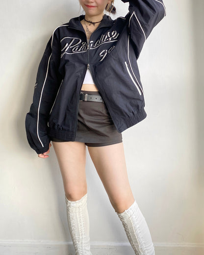 JK037 Oversize Unisex Jacket - Gray | Black